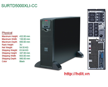 HDIT SURTD5000XLI - APC Smart-UPS RT 5000VA 230V