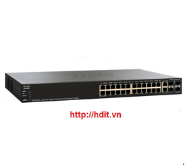 Thiết bị mạng Cisco SG500-28-K9-G5 24-port GB + 4 Gigabit Ethernet (2 combo* Gigabit Ethernet + 2 1GE/5GE SFP) Switch - SG500-28-K9-G5