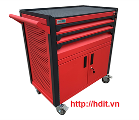 Tủ dụng cụ 3 ngăn kèm hộc đôi bên dưới có khóa N2T1RD3 (Đỏ)