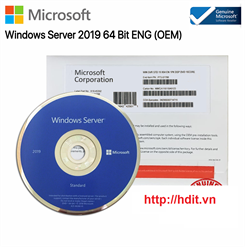 Hệ điều hành Windows Svr Std 2019 64Bit English 1pk DSP OEI DVD 16 Core P73-07788