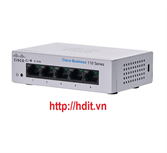Thiết bị chuyển mạch Cisco CBS110 Unmanaged 5-port GE, Desktop, Ext PS - CBS110-5T-D-EU