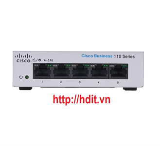 Thiết bị chuyển mạch Cisco CBS110 Unmanaged 5-port GE, Desktop, Ext PS - CBS110-5T-D-EU