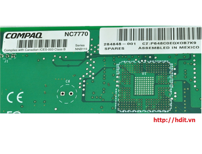 HDIT HP NC7770 PCI-X Gigabit Server Adapter Single Port - P/N: 284848-001 / 244948-B21