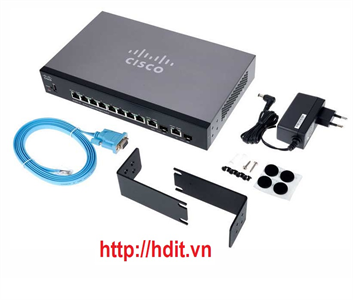 Thiết bị chuyển mạch Cisco 8-ports Gigabit Managed Switch - SG350-10-K9 