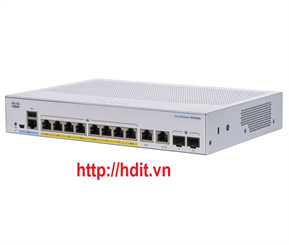 Thiết bị chuyển mạch 8 10/100 Maximum PoE+ ports with 124W power budget + 2-Port Gigabit Switch - SF302-08MPP-K9