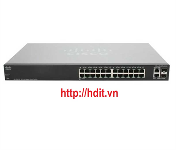 Thiết bị chuyển mạch Cisco 24 Gigabit PoE+ ports with 195W power budget + 2 Gigabit copper/SFP combo ports Smart Switch - SG250-26P-K9  