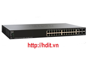 Thiết bị chuyển mạch Cisco 24-port PoE+ (support 60W PoE Port) Gigabit with 195W power budget + 2 Gigabit copper/SFP combo + 2 SFP ports Managed Switch - SG350-28P-K9 