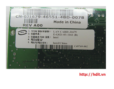 HDIT DELL - PRO/1000 MT DUAL PORT SERVER ADAPTER /PCI X - P/N: 0J1679 / J1679