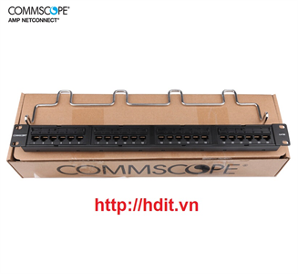 Patch Panel COMMSCOPE, 24 Port, Cat 5E - P/N 760237040 / CPP-UDDM-SL-1U-24