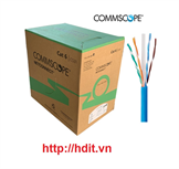 Cáp mạng COMMSCOPE U/UTP, Cat.6, 4 đôi, CM, 24 AWG, Solid, Blue, 305m #1427071-6 