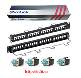 Thanh đấu nối Patch panel 16 port Cat6, PICOLINK # PL-S1U16 -C6