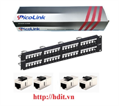 Thanh đấu nối Patch Panel 48 Port, Cat6A FTP, 2U, PicoLink # PL F2U48P-C6A