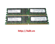KIT IBM 4GB (2X2GB) 400MHZ PC2-3200 CL3 ECC REGISTERED DDR2 SDRAM DIMM. P/N: 73P2867